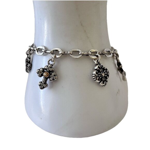 Brighton Eternity Cross Charm Bracelet EUC - Picture 2 of 7